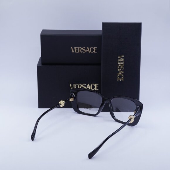 Versace VE3385U GB1 Square Eyeglasses – Shiny Black 53mm - Picture 9 of 9
